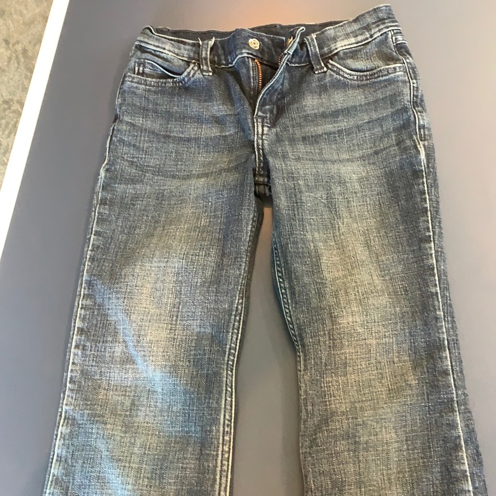 Blue flared jeans